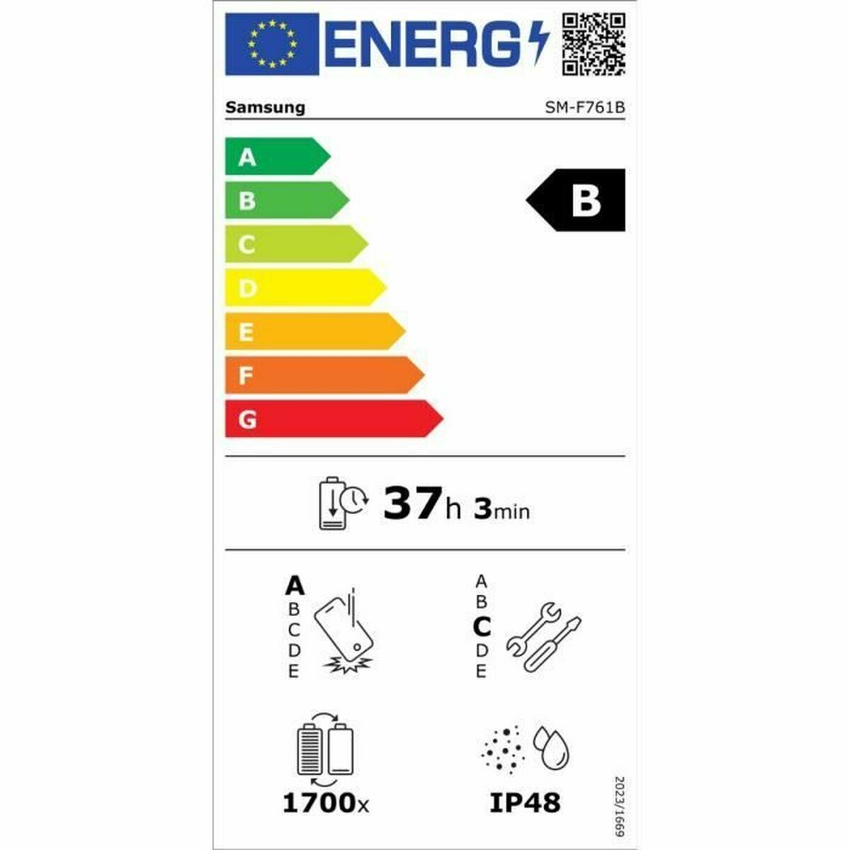Smartphone Samsung SM-F761BZKGEUE 6,7" 3,4" Exynos 2400 8 GB RAM 128 GB Black